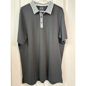 Adidas‎ Climacool Golf Polo Shirt Size L Black Gray Two-Tone MGA Logo NWT